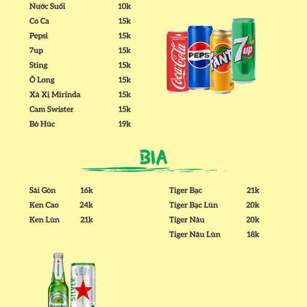 NƯỚC NGỌT - BIA