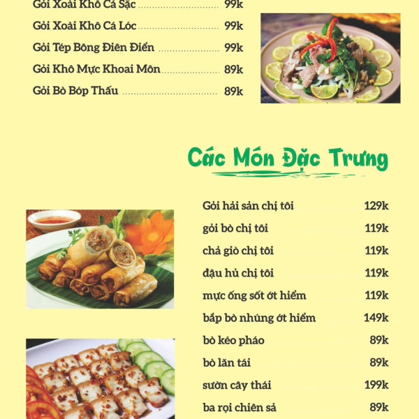 CÁC MÓN GỎI